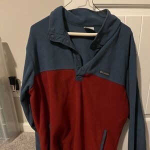 Mens Large Columbia Large Puller Half Zip.